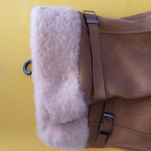 Taupe Brown Fashion Metal Buckle Touchscreen Warm Winter Gloves - Picture 7 of 7